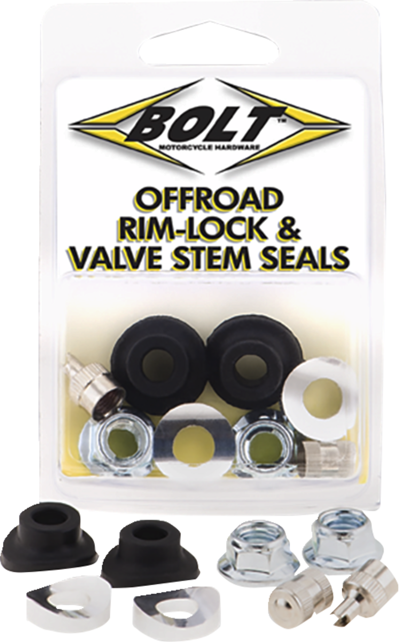 Bolt Rim Lock/Valve Stem/Seal Kit - Black/Silver