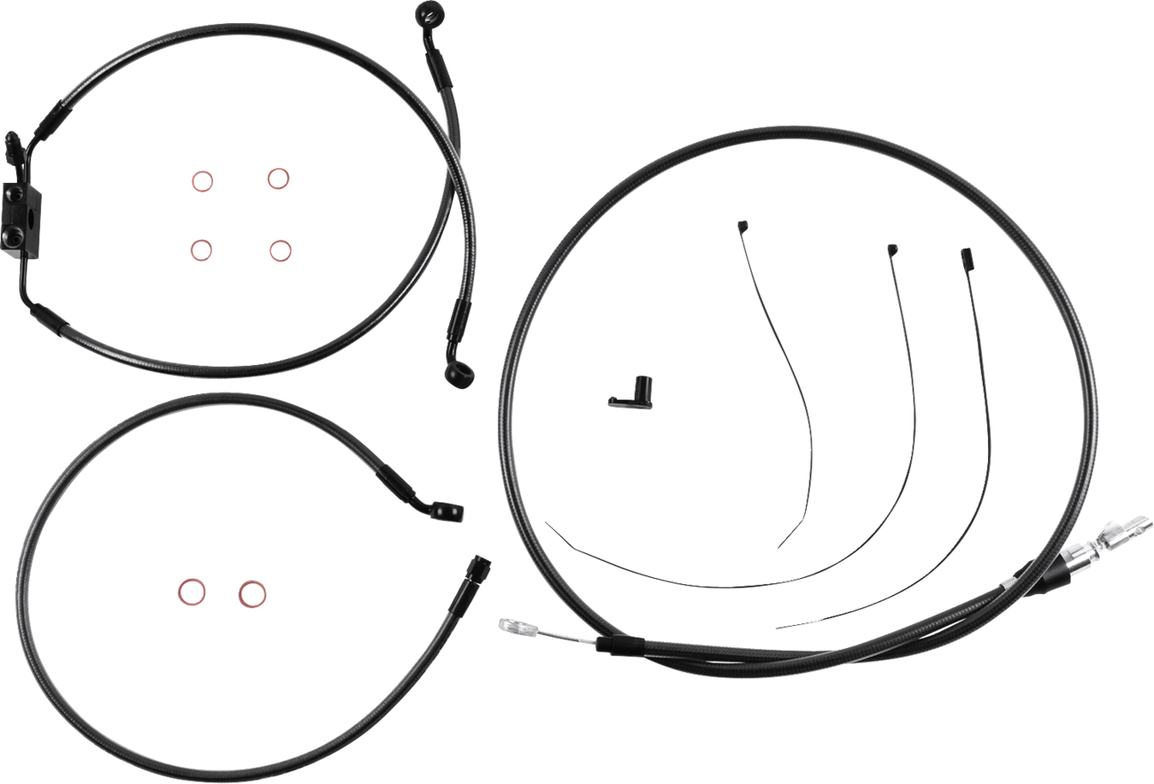 Magnum shielding Black Pearl™ Designer Handlebar Installation Kit - 8" - FXLR/FXFB/S Harley Davidson