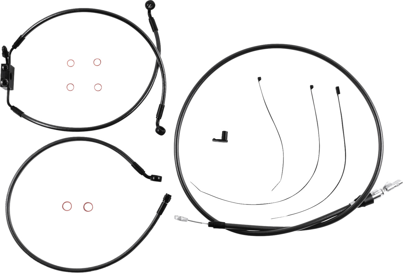 Magnum shielding Black Pearl™ Designer Handlebar Installation Kit - 8" - FXLR/FXFB/S Harley Davidson