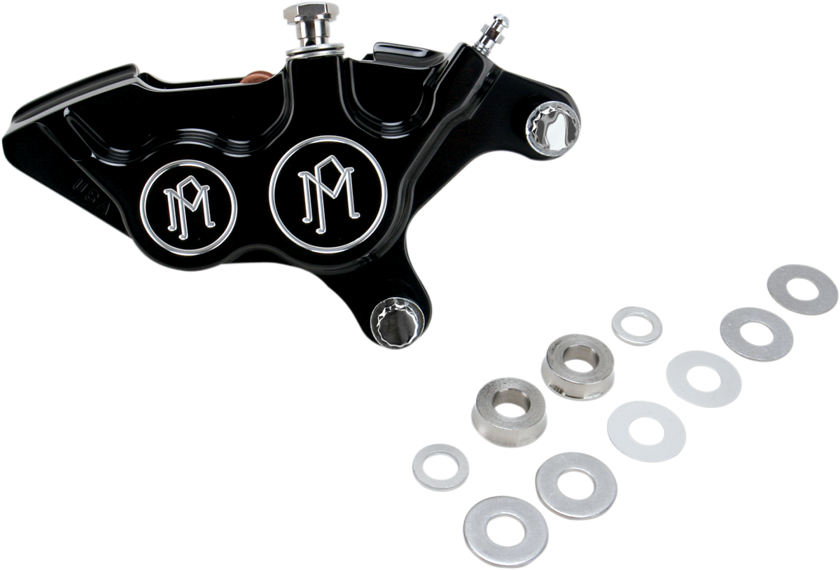Performance machine (pm) 4-Piston Caliper - Front Right - Contrast Cut™ - 11.5" Harley Davidson