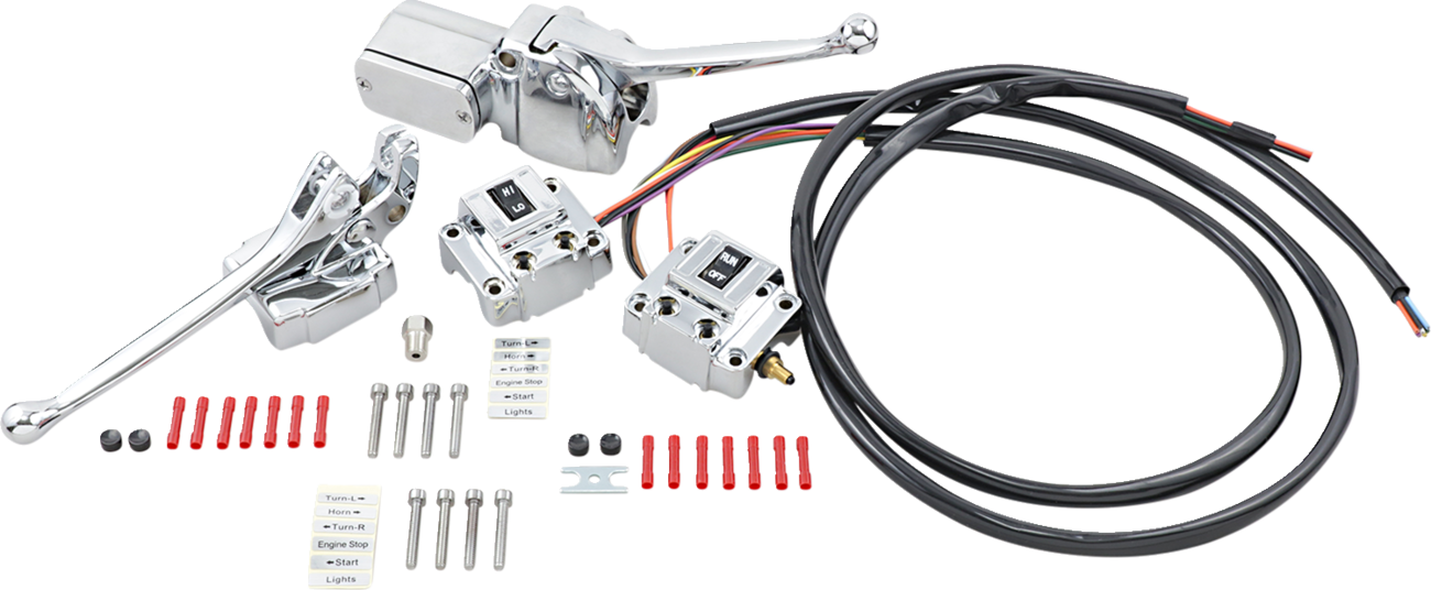 Drag specialties Handlebar Control Kit - w/ Switch - '72 - '81 Harley Davidson
