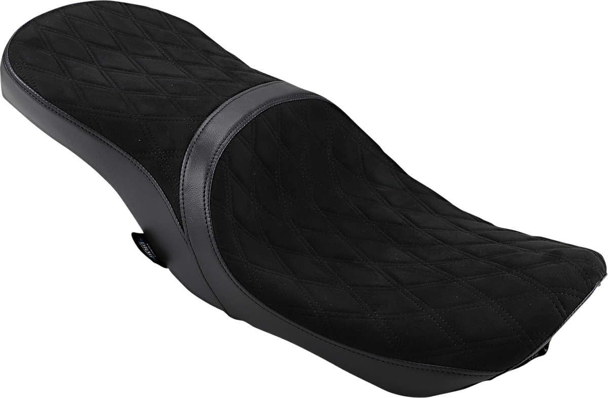 Drag specialties seats Low Touring Seat - Diamond - Ness Winged Tanks - FL '08-'23 Harley Davidson