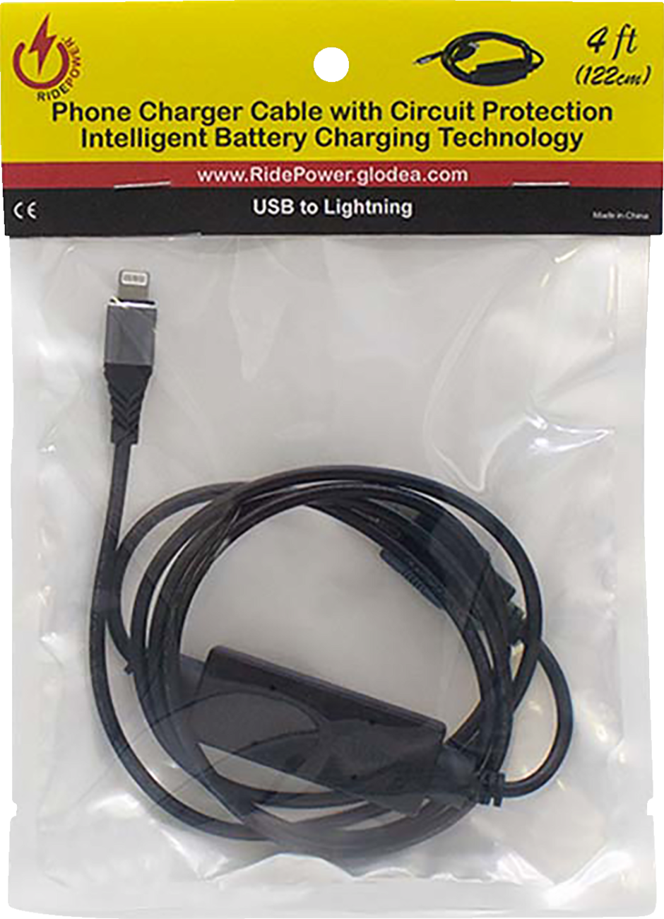 RIDEPOWER USB to Lightning with Intelligent Electronics Charging Cable