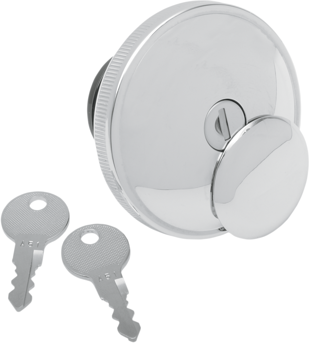 Drag specialties Screw-In Locking Gas Cap - Non-Vented - Chrome Harley Davidson