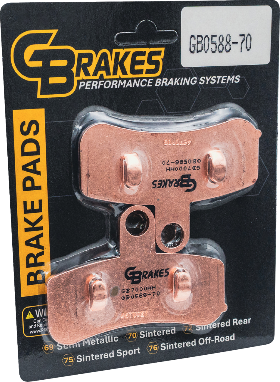 Gbrakes Brake Pad - Sintered - Front Harley Davidson