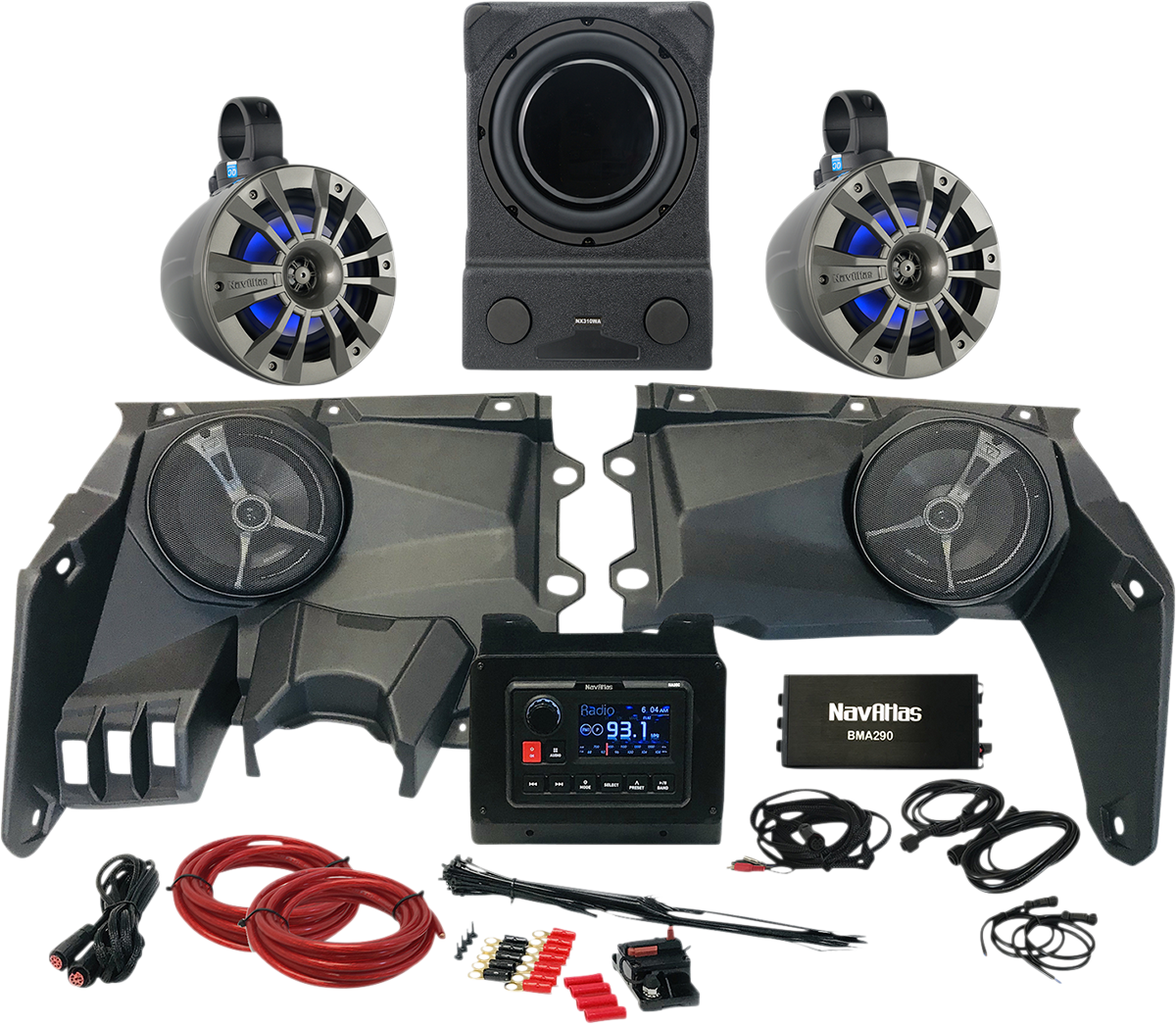NavAtlas Zone 4 Dash Pod Audio Kit Can-Am Maverick X3 MAX 2017-2021