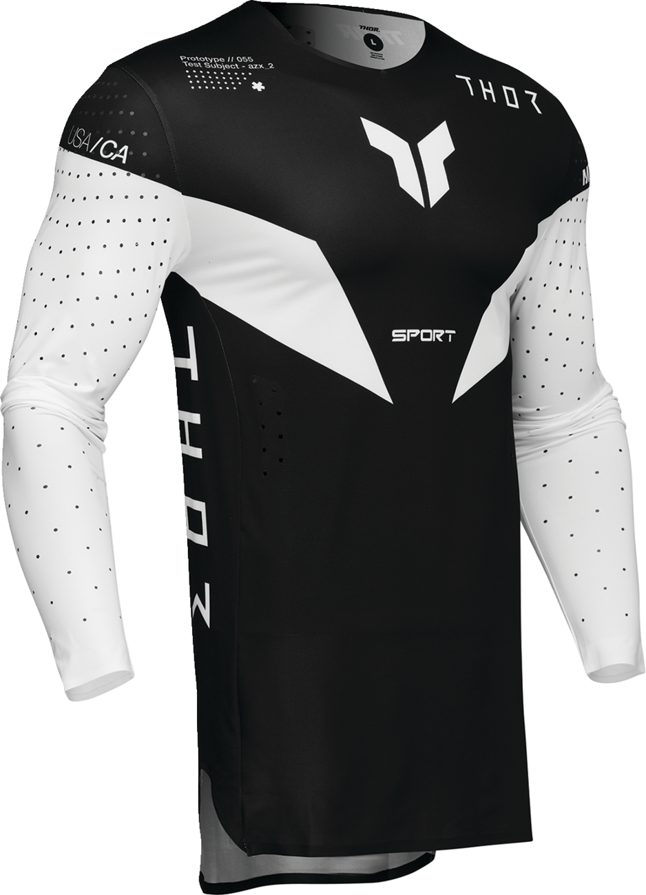 Thor Sportmode Strike Jersey — Black/White