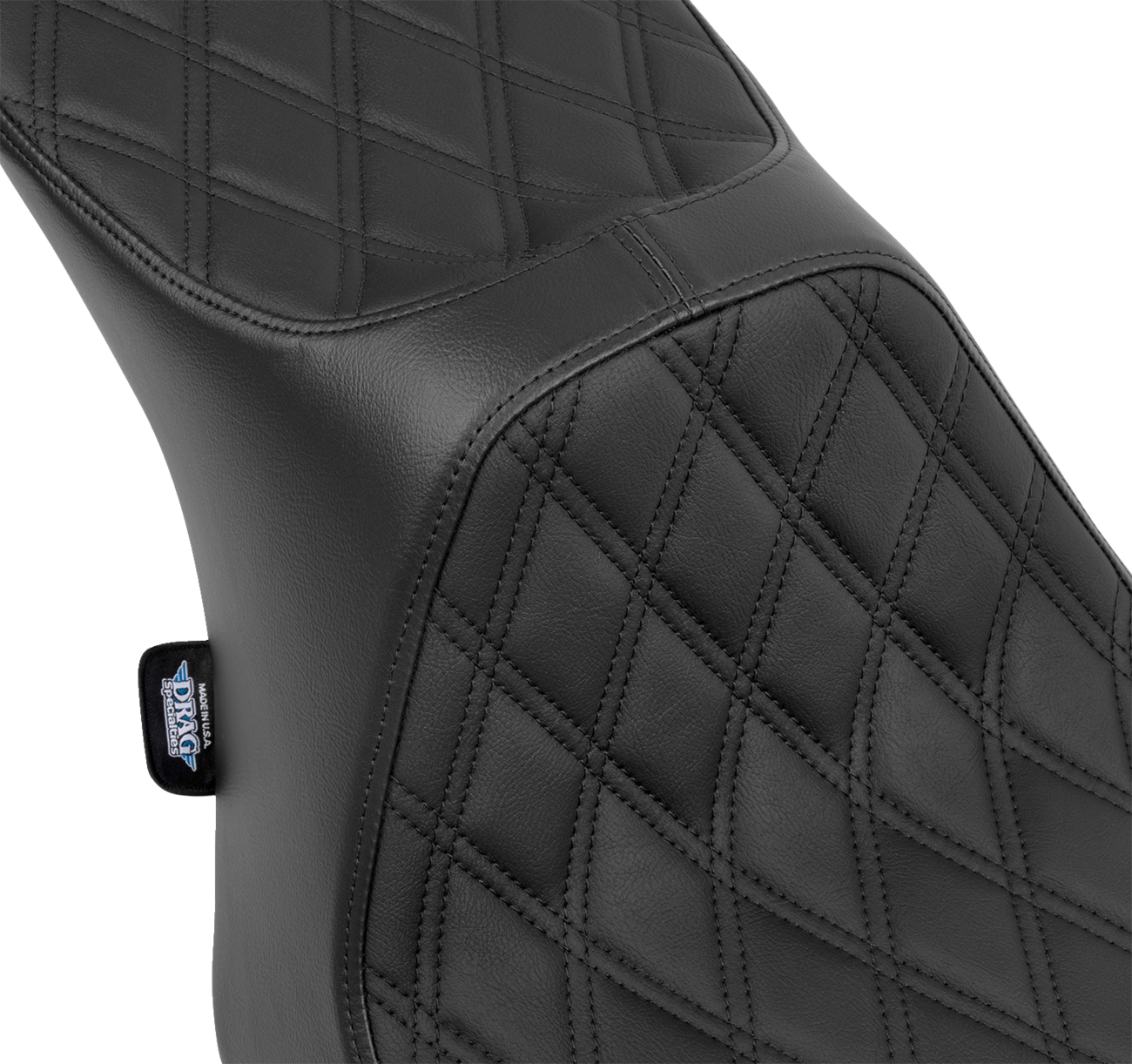 Drag specialties seats Predator III 2-Up Seat - Double Diamond - Black Stitching - FLT/FLH '23-'24 Harley Davidson