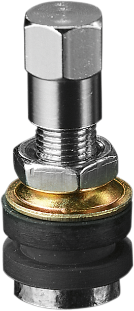 Parts unlimited Valve Stem - Straight - Chrome - 1-3/16"