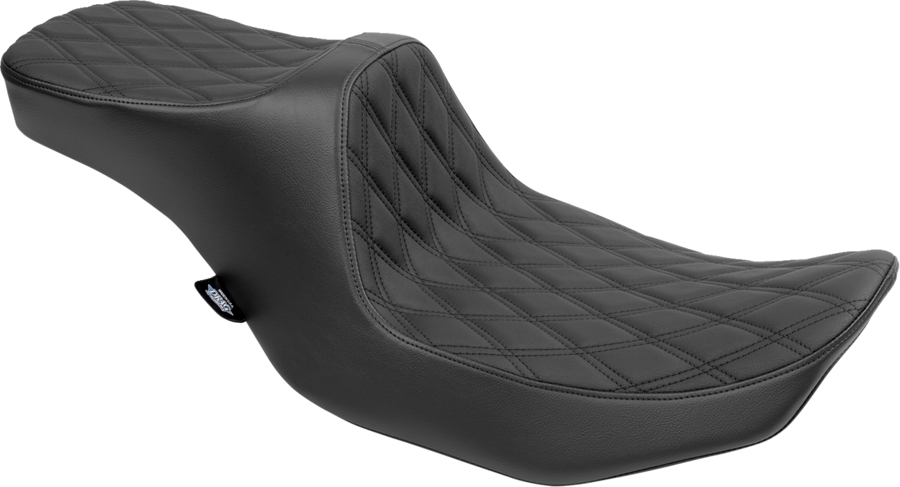 Drag specialties seats Predator III 2-Up Seat - Double Diamond - Black Stitching - FLT/FLH '23-'24 Harley Davidson