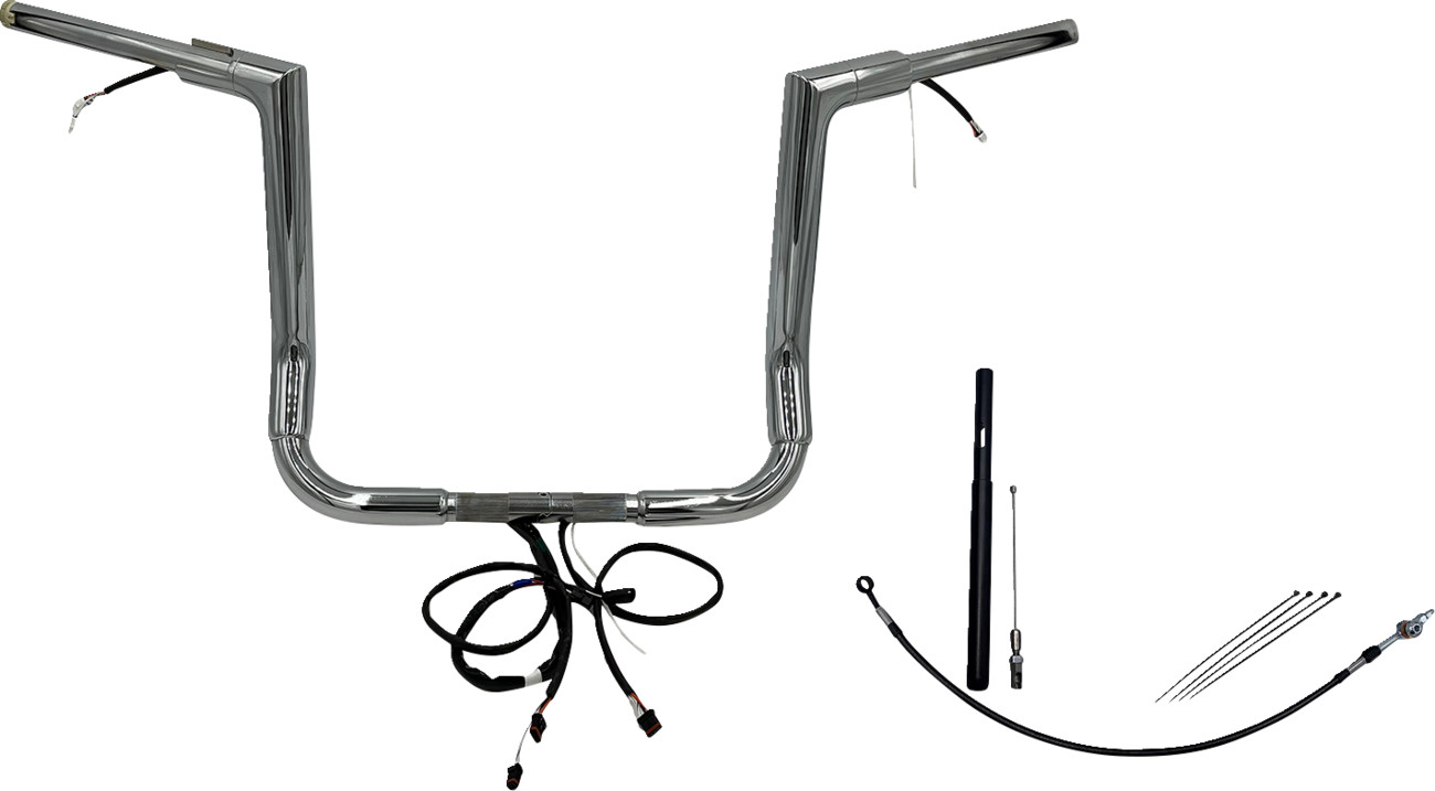Fat Baggers Inc. 1 1/2" Wired Flat Top Handlebar Kit For Harley Touring 2021-2025