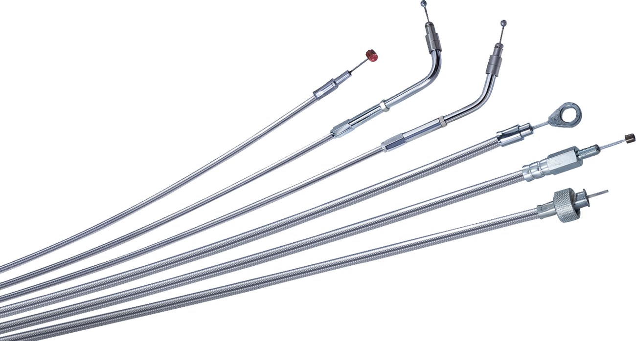 BARNETT (102-30-10061-6) High-Efficiency Stainless Steel Clutch Cable for Harley-Davidson | Clutch Cable - +6"