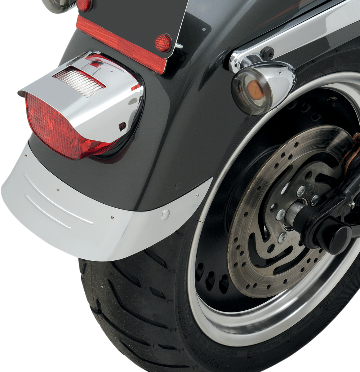Drag specialties Fender Skirt - Rear - Chrome 2007-2017 Harley Davidson FLSTF Fat Boy / 2010-2017 Harley Davidson FLSTFB Fat Boy Lo / 2016-2017 Harley Davidson FLSTFBS Fat Boy S