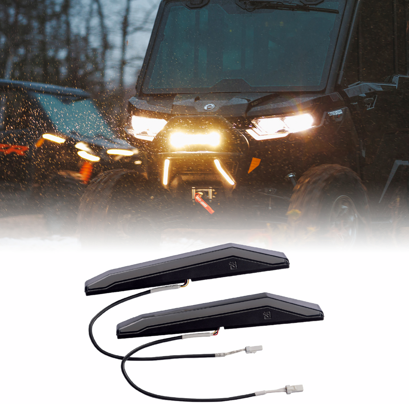 Ravek Apex Lights™ - Running - White - Defender Can-Am