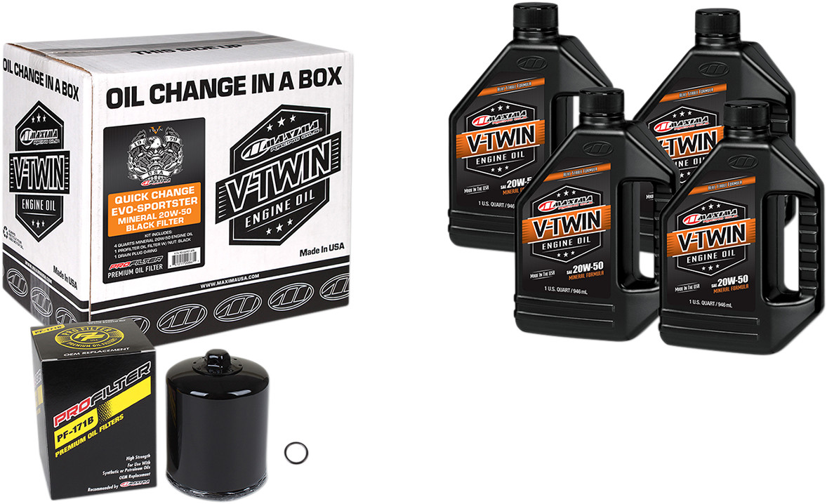 Maxima V-Twin Quick Change Oil Filter Kit