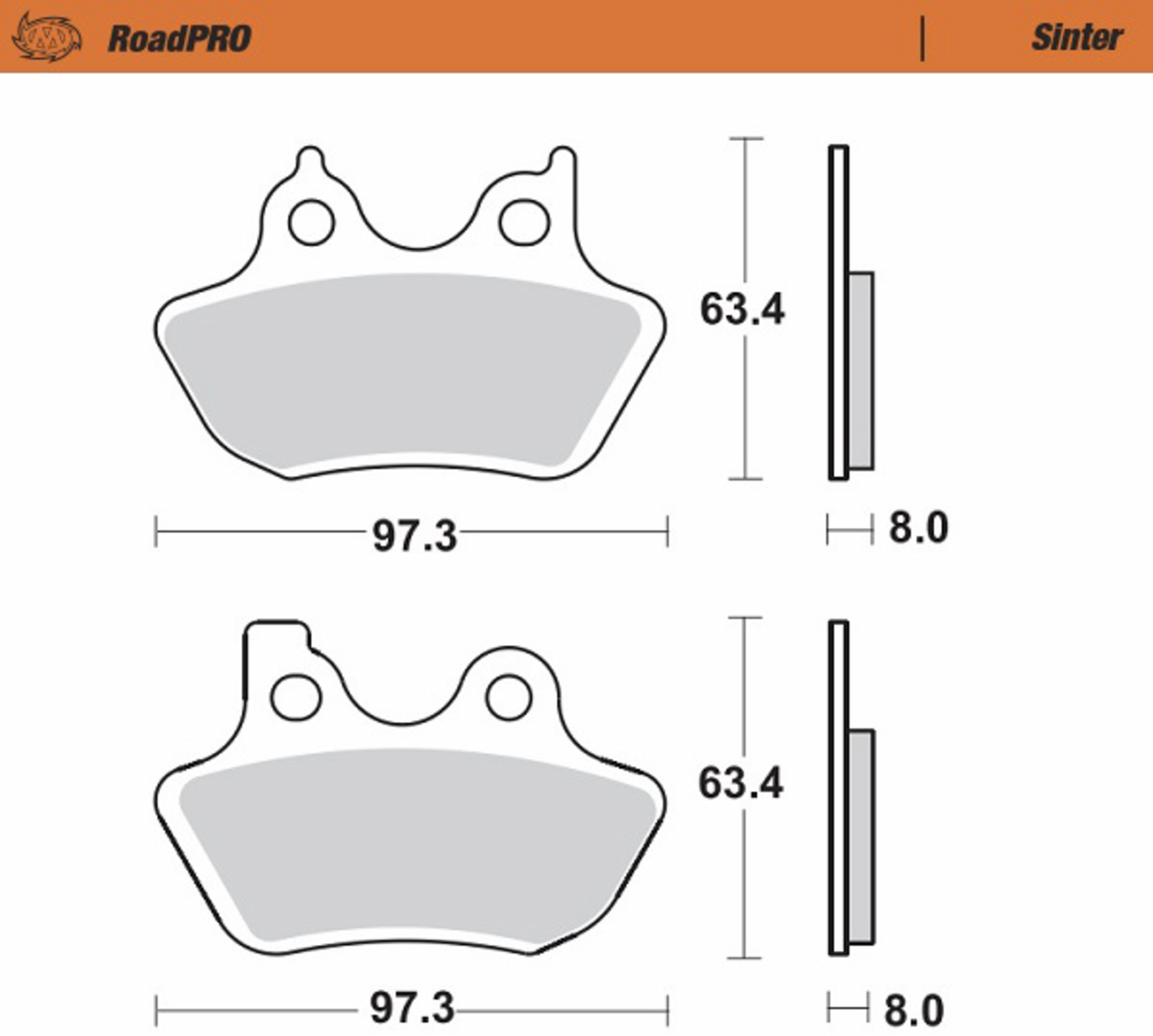 Moto-Master Sintered Rear Brake Pads 411902-PU