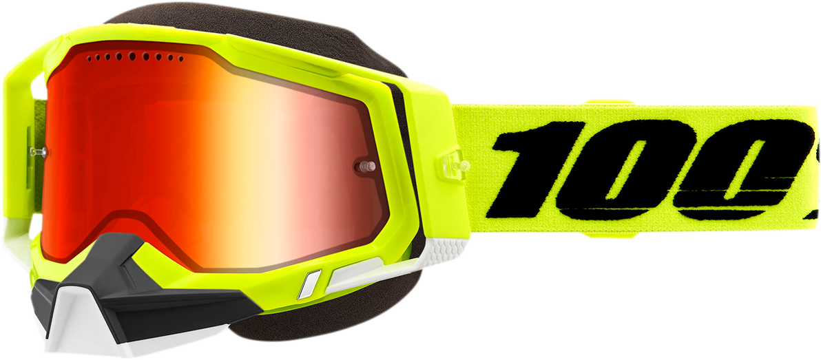 100% Racecraft 2 Snowmobile Goggles - Mirrored Lens