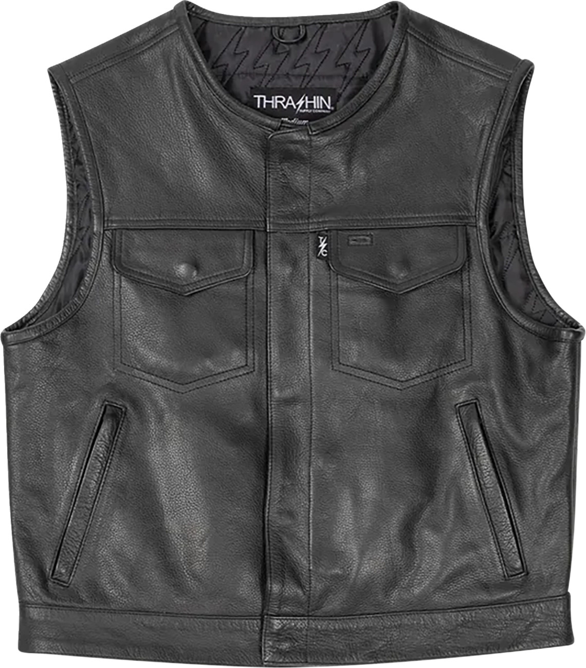 Thrashin supply co. Encinal Leather Shorty Riding Vest
