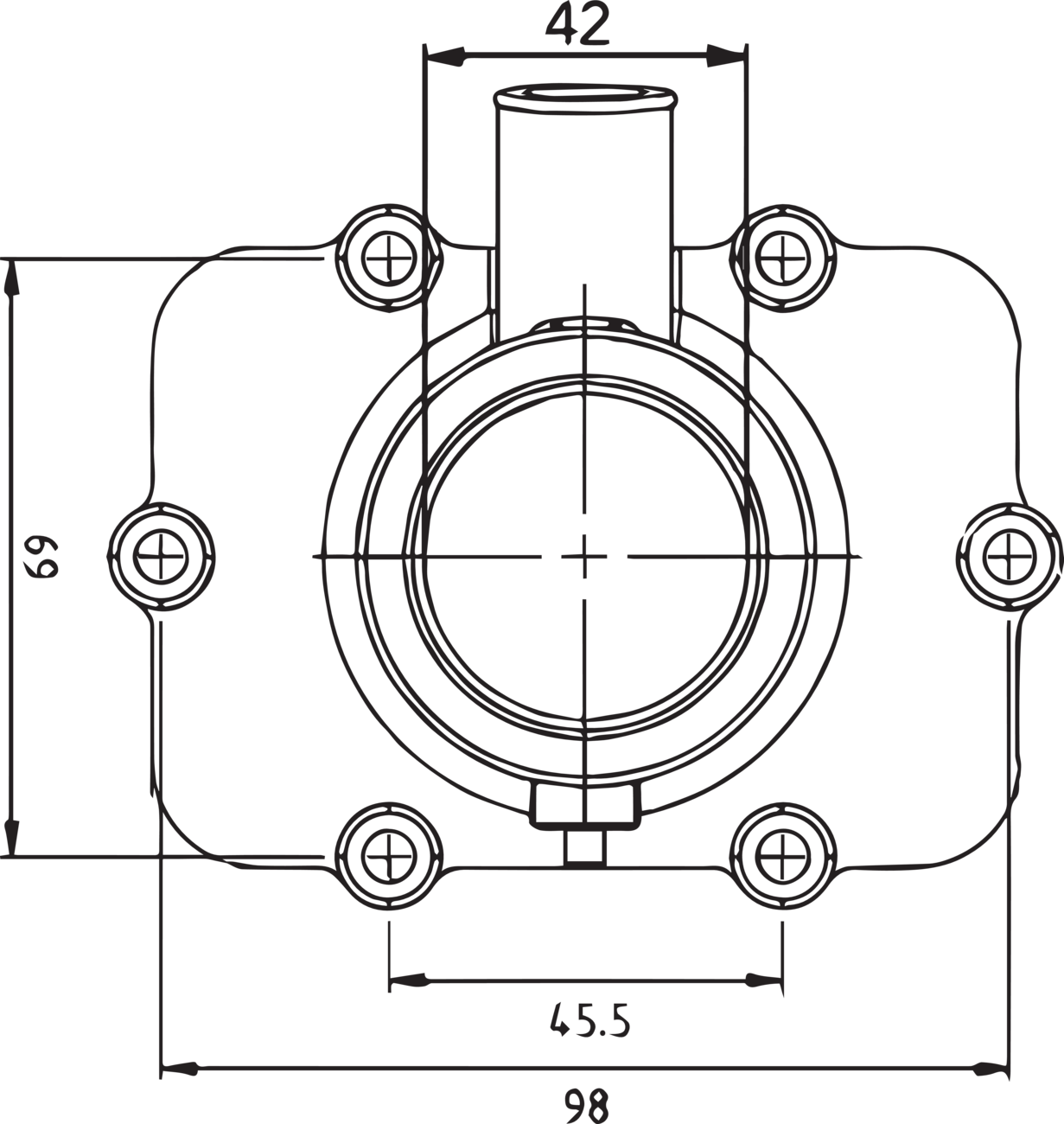 KIMPEX Carburetor Mounting Flange