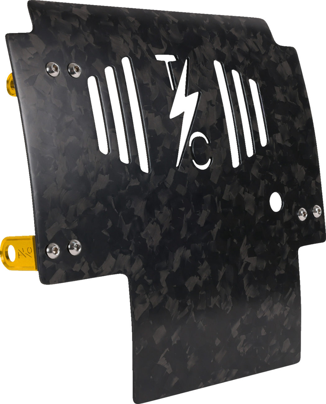 Thrashin supply co. Skid Plate - Carbon Fiber/Forged - With Gold Brackets - FLHX/FLTRX 2024-2024 Harley Davidson FLTRX Road Glide / 2024-2024 Harley Davidson FLHX Street Glide