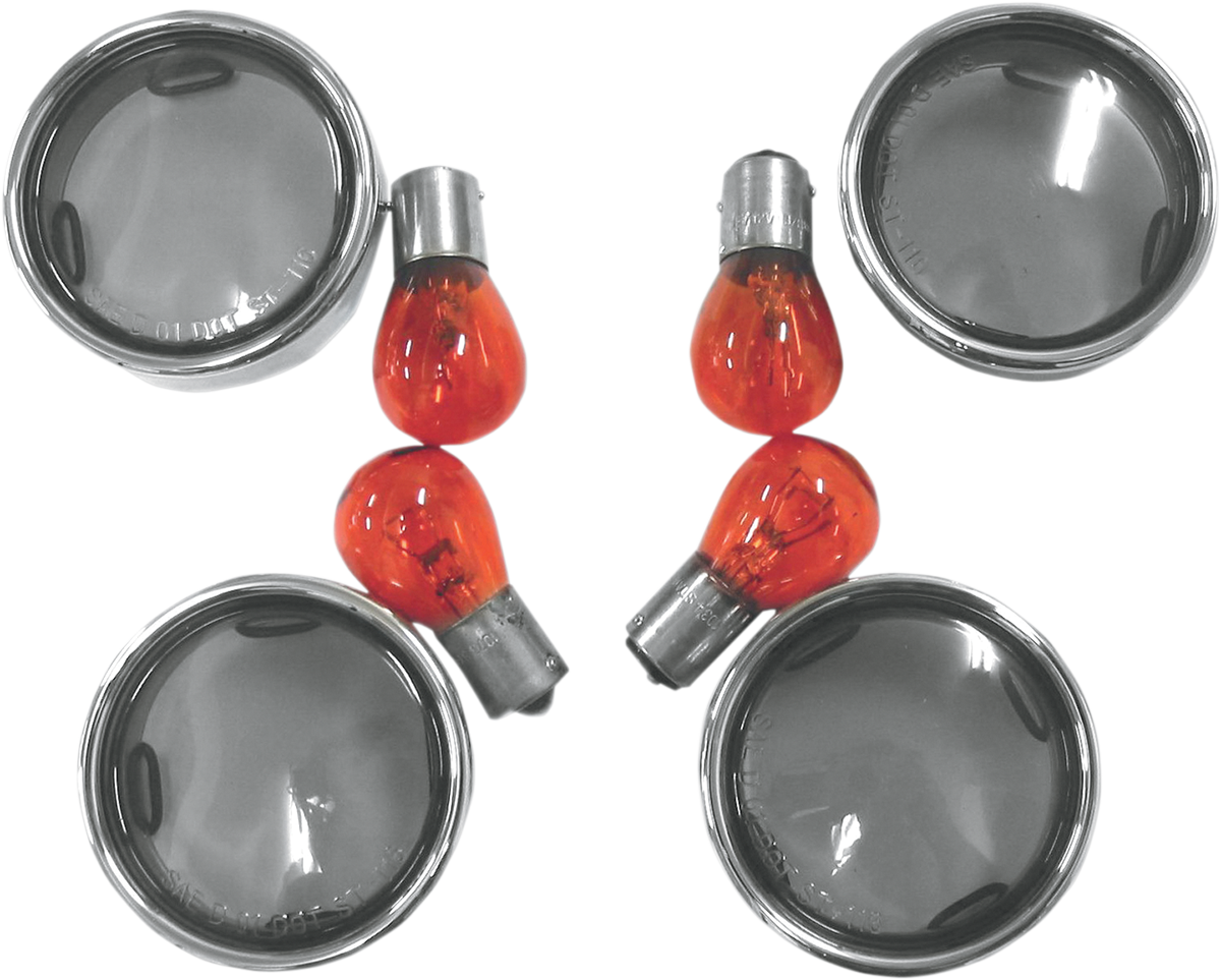 Drag specialties Lens Kit with Trim Ring - Smoke