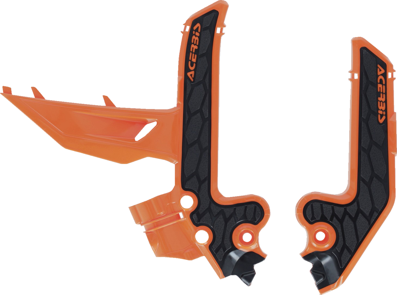 Acerbis X-Grip Frame Guards - '16 OEM Orange/Black - SX85 | MC85 2025-2025 Gas Gas MC 85 17/14 / 2025-2025 KTM 85 SX (17/14)