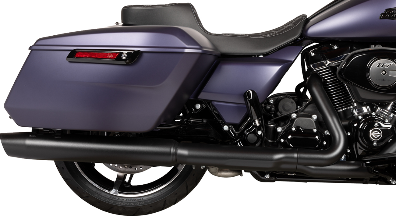 Drag specialties seats Performance Predator 2-Up Seat - Extended Reach - Vinyl - Silver Double Diamond Stitch Harley Davidson