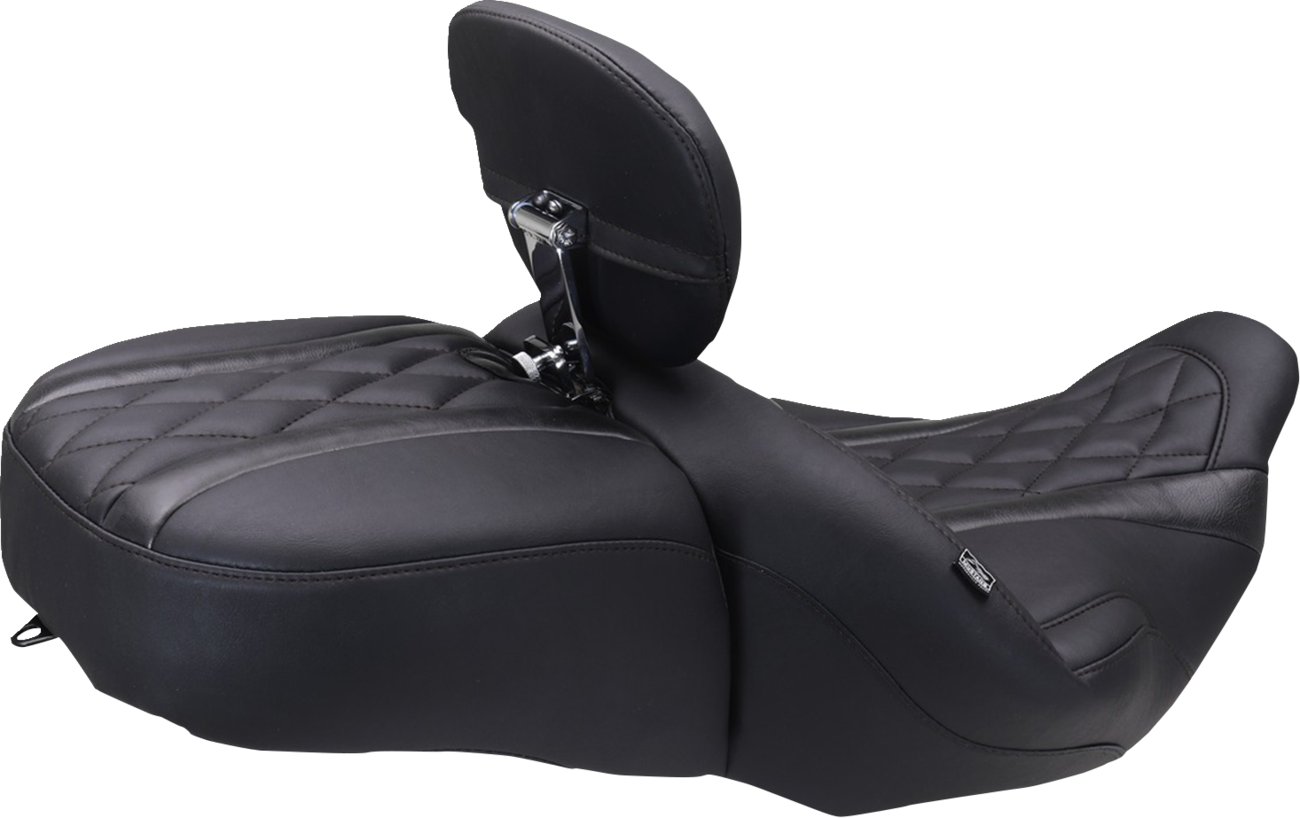 Mustang Super Touring Deluxe Diamond Driver Backrest For Harley FLHX / FLTRX 2023-2026