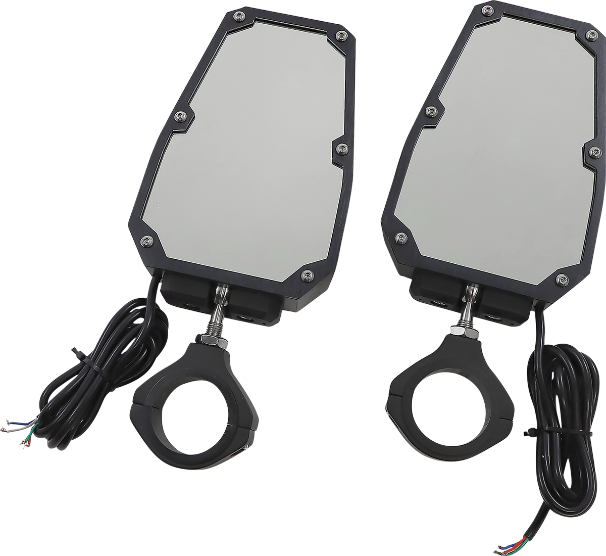 Moose offroad Mirror - Side View - LED - Hexagon - Black
