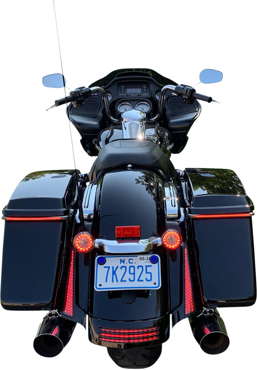 Custom Dynamics Black LED Fascia Panel Lights 14-20 Harley Touring FLHX FLHRXS 