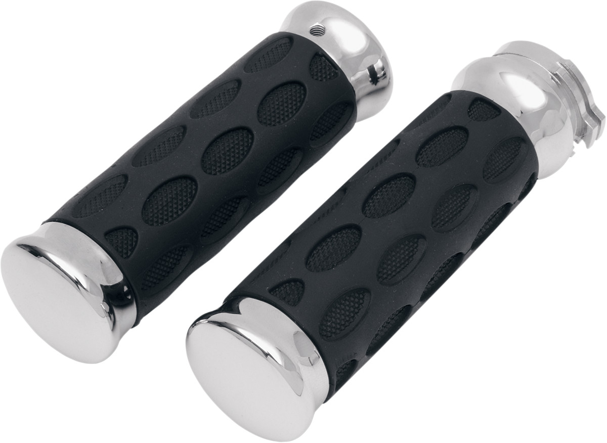 Drag Specialties Custom Rubber Grips For Harley With Dual Cable Throttle