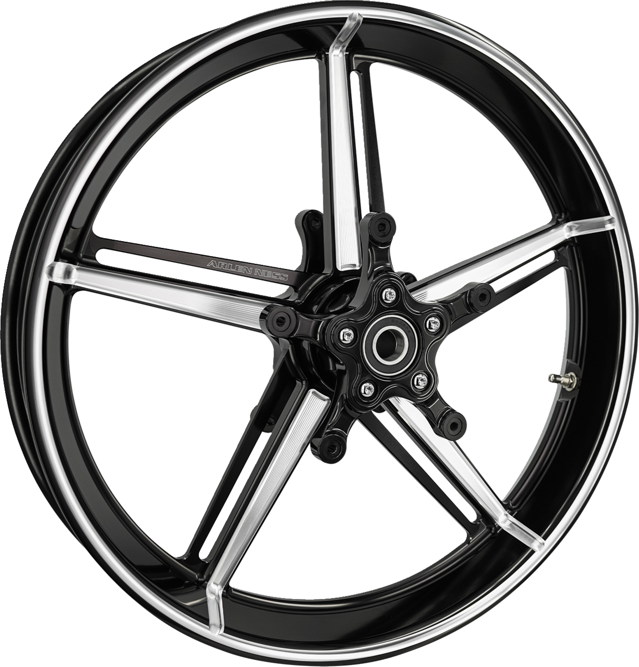 Arlen ness Wheel with Hub/Adapter - Factory 24 - Front - Black/Contrast Cut - 21x3.5 Harley Davidson