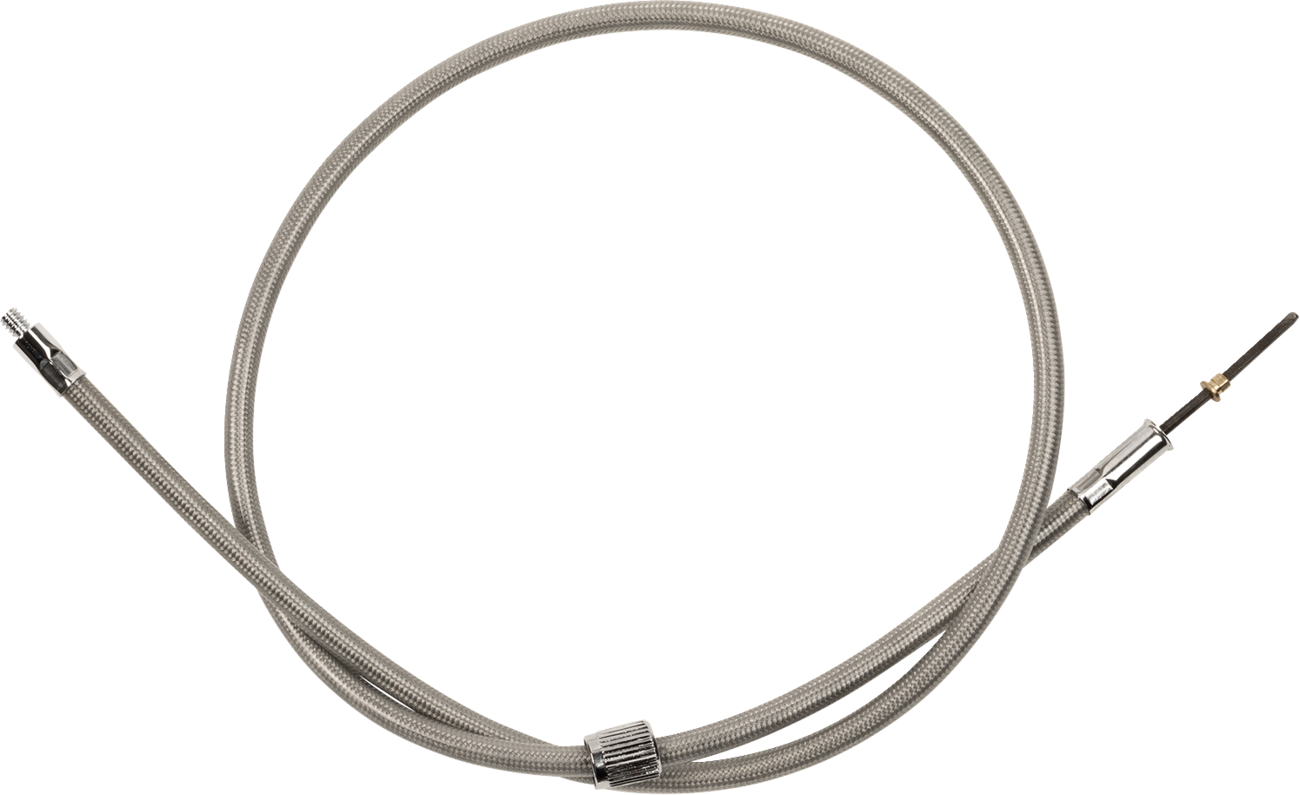 Drag specialties Front-Wheel Drive Speedometer Cable - 38-1/2" - Braided Harley Davidson