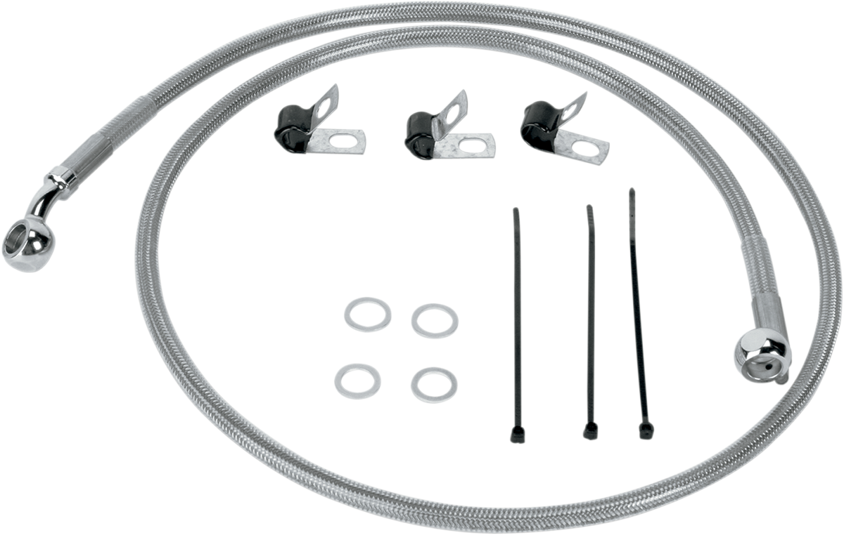 Drag specialties Brake Line - Front (Upper) - Stainless Steel Harley Davidson