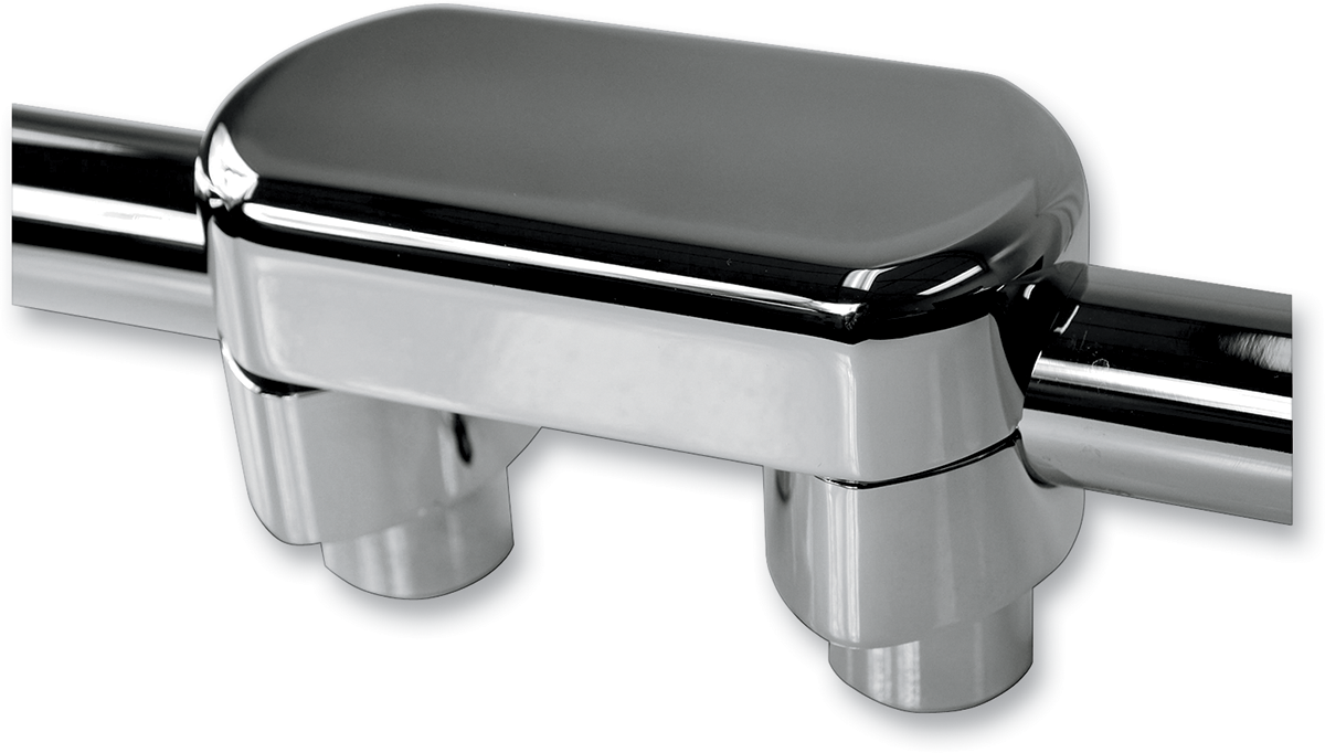 La choppers Solid Handlebar Riser & Top Clamp Kit - 1-1/2" - Chrome
