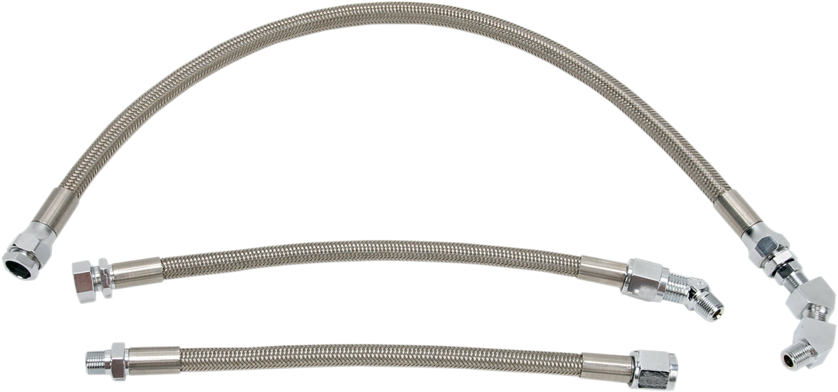 Drag Specialties Stainless Steel Braided Oil Line Kit