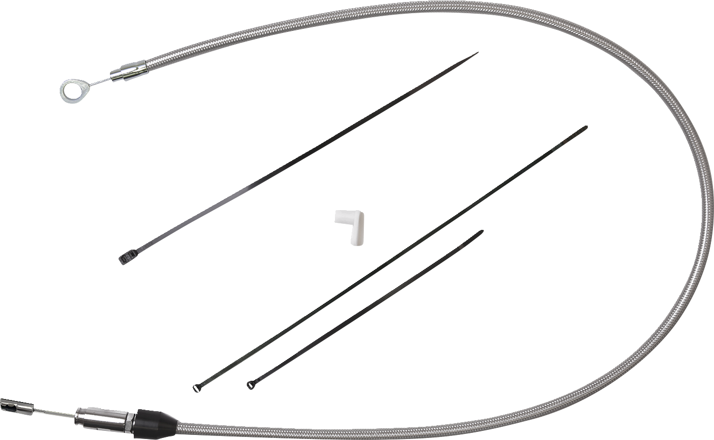 Drag specialties Quick Connect Clutch Cable - Upper - 56" - Stainless Steel Harley Davidson