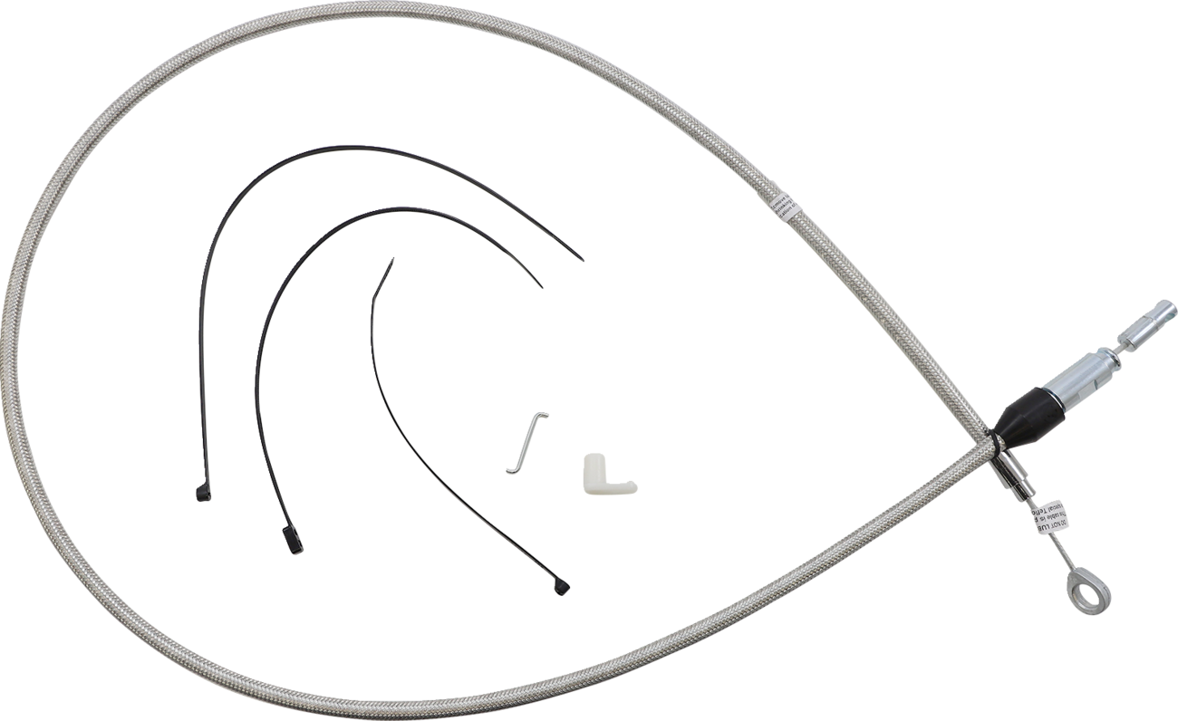 Polished Stainless Quick Connect Upper Clutch Cable