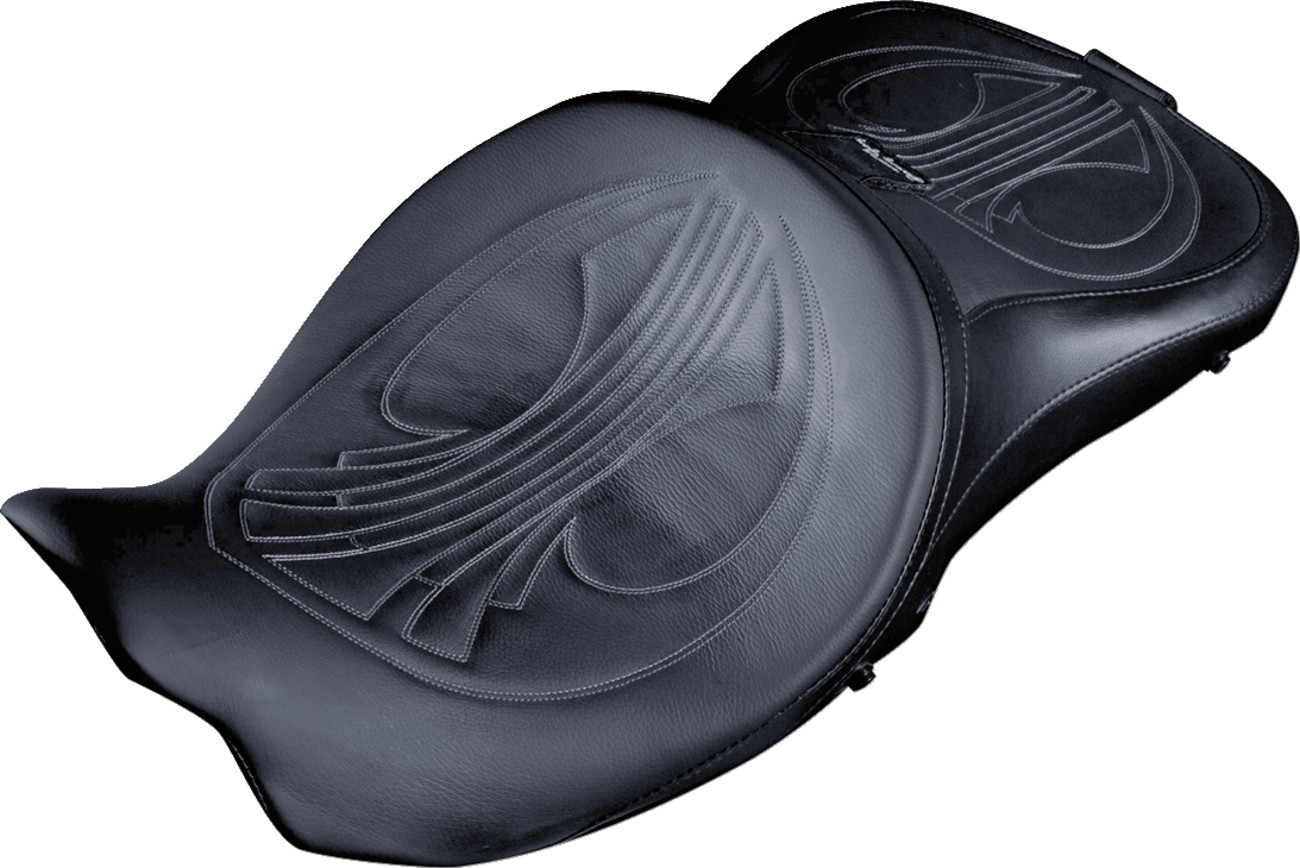 Danny Gray Long Haul 2-Up Seat With Backrest Capability For Harley Touring 2008-2025