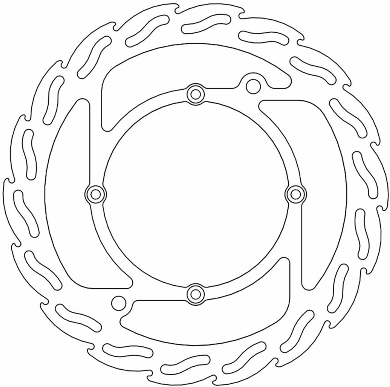 Moto-master Brake Rotor - Front - Flame Husqvarna/SWM