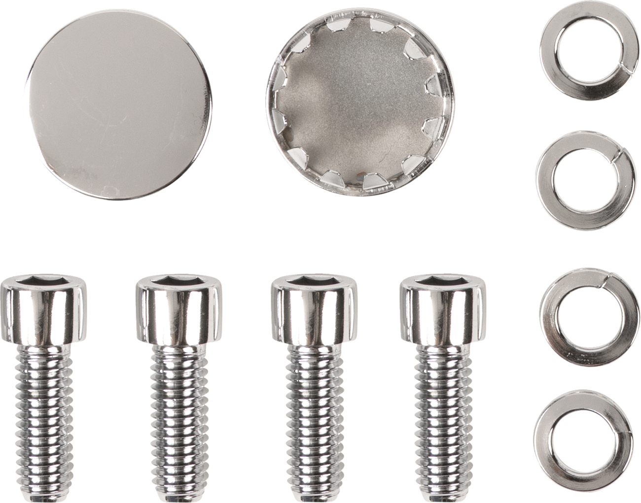 Gardner-westcott Polished Swing Arm Bolts - 7/16"-14 x 1-1/4" with Center Cap Plugs Harley Davidson