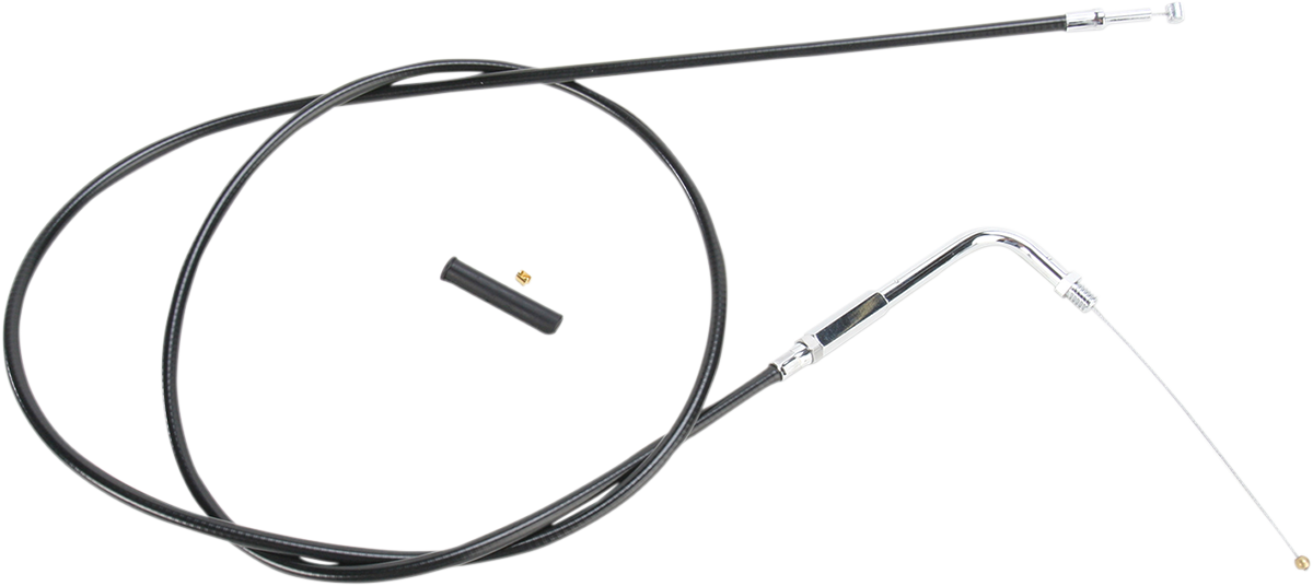 Drag specialties Black Vinyl Throttle Cable - 52" Harley Davidson