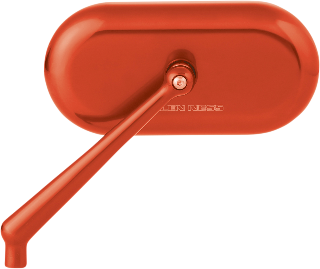 Arlen ness Mirror - Side View - Oval - Orange - Left