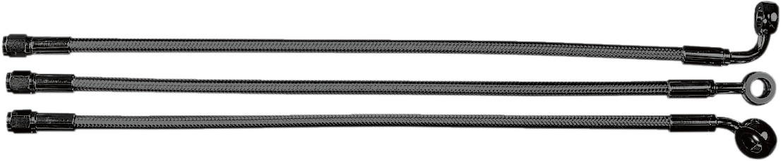 Magnum shielding Brake Line - 10 mm-90° - 21" - Black Pearl 2018-2019 Harley Davidson FXBR Breakout 107 / 2018-2020 Harley Davidson FXBRS Breakout 114