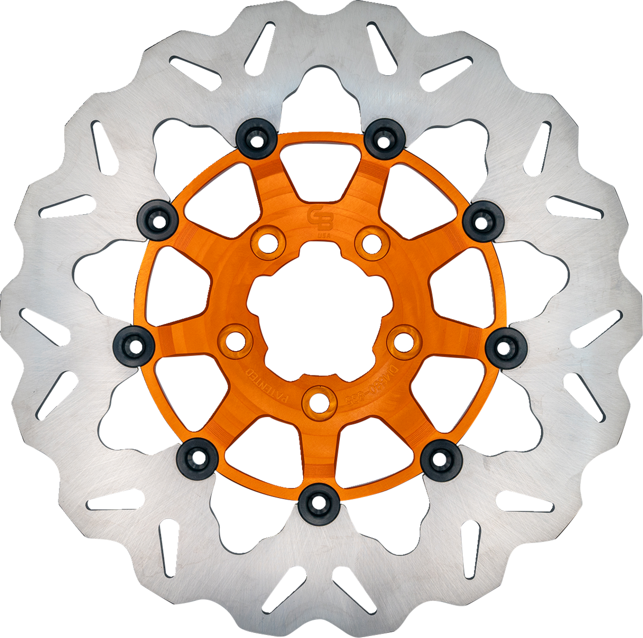 Gbrakes Brake Rotor - Front - Orange Harley Davidson