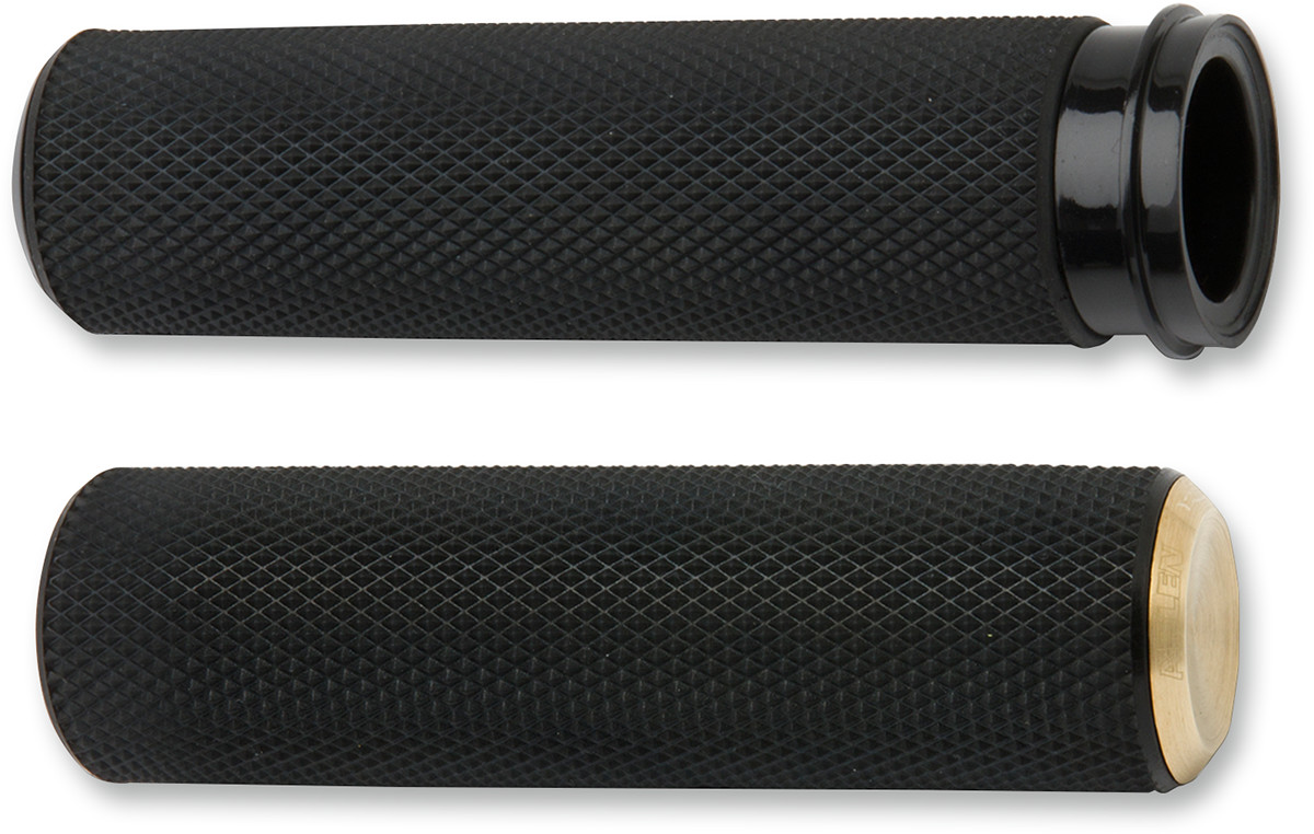 Arlen Ness Anodized Knurled Grips For Harley With Dual Cable Throttle