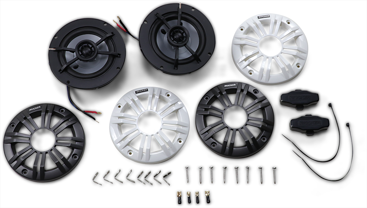 KICKER 4" All-Weather Coaxial Speakers