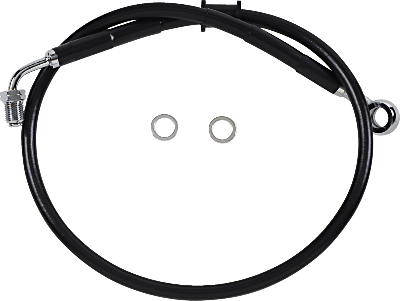 Drag specialties Brake Line - Front (Upper) - Black Harley Davidson
