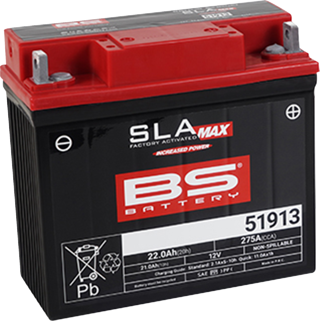 BS BATTERY SLA MAX Factory- Activated AGM Maintenance-Free Battery
