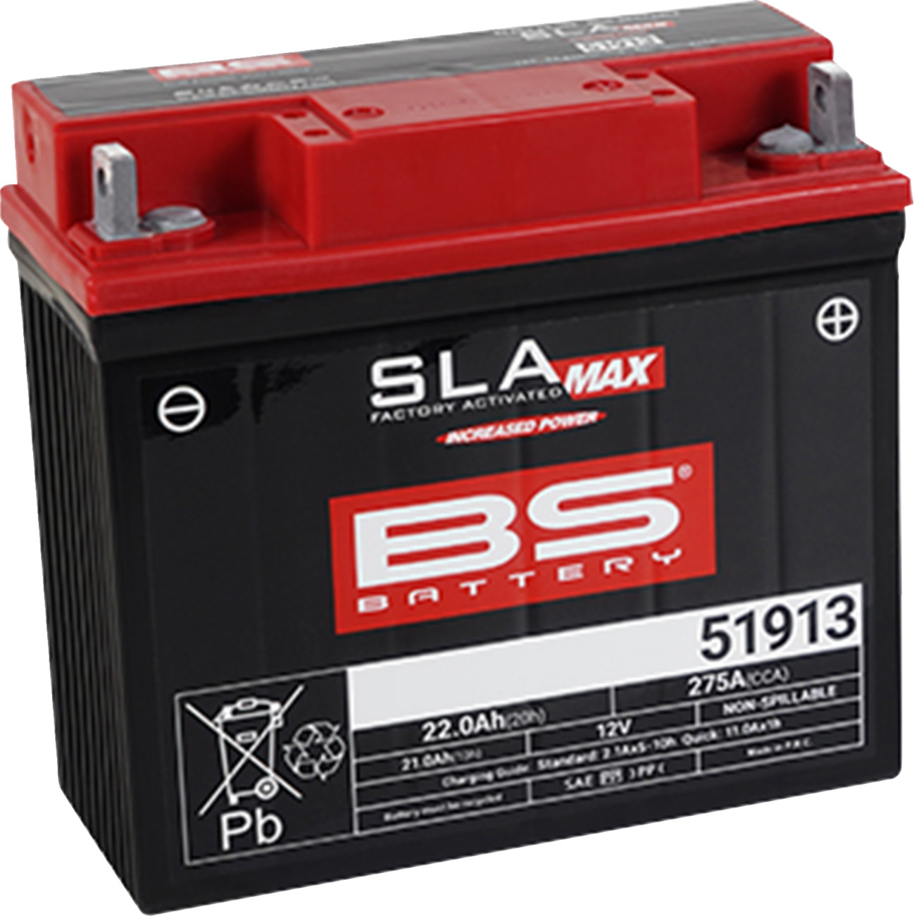 BS BATTERY SLA MAX Factory- Activated AGM Maintenance-Free Battery